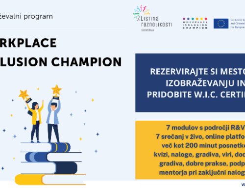Prijavite se na Workplace Inclusion Champion izobraževanje 2023