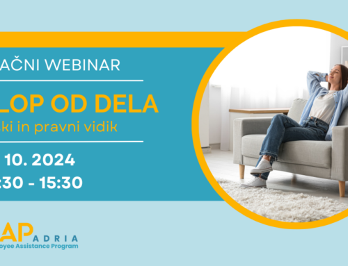 Pridružite se nam na brezplačnem webinarju “Odklop od dela”